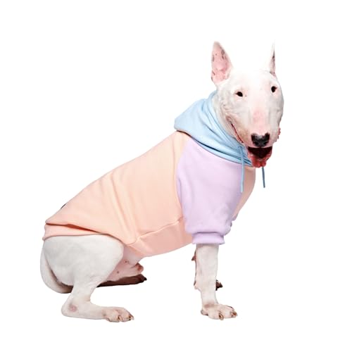 Spark Paws Hunde-Kapuzenpullover – Premium-Qualität, butterweich, hervorragender Komfort und Passform, beruhigende Fleece-Innenseite, geeignet für alle Rassen - Cotton Candy - 2XL von Spark Paws