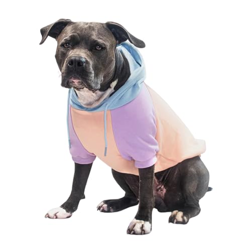 Spark Paws Hunde-Kapuzenpullover – Premium-Qualität, butterweich, hervorragender Komfort und Passform, beruhigende Fleece-Innenseite, geeignet für alle Rassen - Cotton Candy - 3XL von Spark Paws