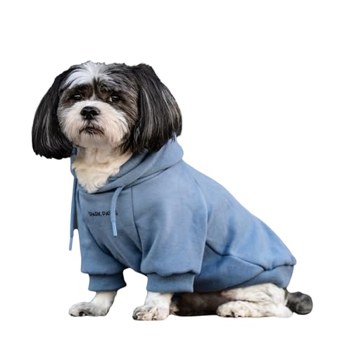 Spark Paws Hunde-Kapuzenpullover – Premium-Qualität, butterweich, hervorragender Komfort und Passform, beruhigende Fleece-Innenseite, geeignet für alle Rassen - Slate Blue - M von Spark Paws