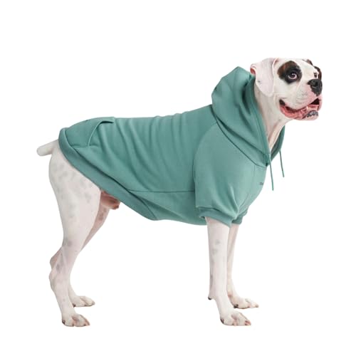 Spark Paws Hunde Hoodie Sweatshirt Pullover - Premium Qualität, weich, Komfortabel und passend für große Hunde, für alle Rassen - Kapuzenpullis, Fleece Sweater, Haustierkleidung - Teal - 3XL von Spark Paws