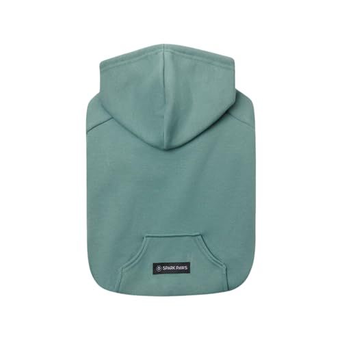 Spark Paws Hunde-Kapuzenpullover – Premium-Qualität, butterweich, hervorragender Komfort und Passform, beruhigende Fleece-Innenseite, geeignet für alle Rassen - Teal - M von Spark Paws