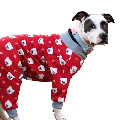 Spark Paws Hunde-Pyjamas - Gefertigt für das Wohlbefinden Ihres Hundes: Signature 4-Wege-Stretch-Material, Beruhigendes Fleece-Innenfutter und Präzise Passformtechnologie - Polar Bear - 3XL von Spark Paws