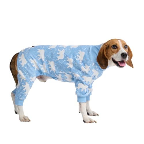 Spark Paws Hunde-Pyjamas - Gefertigt für das Wohlbefinden Ihres Hundes: Signature 4-Wege-Stretch-Material, Beruhigendes Fleece-Innenfutter und Präzise Passformtechnologie - Polar Bear - XXL von Spark Paws