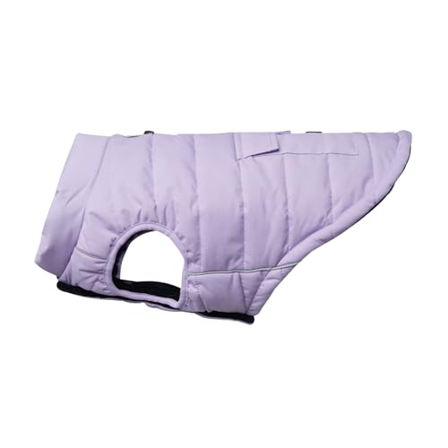 Spark Paws Warmshield™ Hundejacke Wintermantel, Warmes Fleece, Wasserabweisend, Winddicht, Reflektierende Weste, Geeignet für Mittelgroße und Große Hunde, Kälteschutz Schneejacke Parka - Lilac - S von Spark Paws