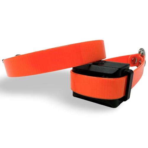 SparkDog Collars HiFlex E-Halsband, schnell verstellbar, Ersatzgurt für Hundeerzieher, Garmin, Dogtra, Sportdog, Ersatzband, echtes BioThane®, hergestellt in den USA (HiFlex Orange, 1,9 cm) von SparkDog Collars