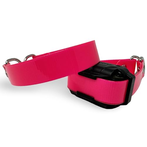 SparkDog Halsbänder, schnell verstellbar, E-Halsband, Ersatzband, Hundetrainingshalsband, passend für Fi, Dogtra, Sportdog Ersatzband, echtes BioThane®-Made in USA (2,5 cm, HiFlex Pink) von SparkDog Collars