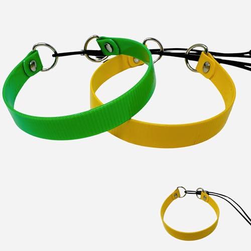 SparkDog Halsbänder, schnell verstellbar, E-Halsband, Ersatzgurt, für Fi, Dogtra, Sportdog, Ersatzband, echtes BioThane®, hergestellt in den USA (HiFlex Gelb, 1,9 cm) von SparkDog Collars