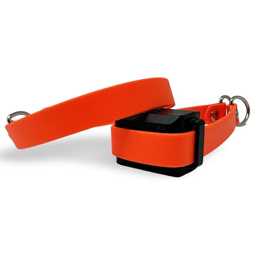 SparkDog Halsbänder, schnell verstellbares E-Halsband, Ersatzband, Hundetrainingshalsband, passend für Fi, Dogtra, Sportdog Ersatzgurt, echtes BioThane®, hergestellt in den USA (1,9 cm, helles Orange) von SparkDog Collars