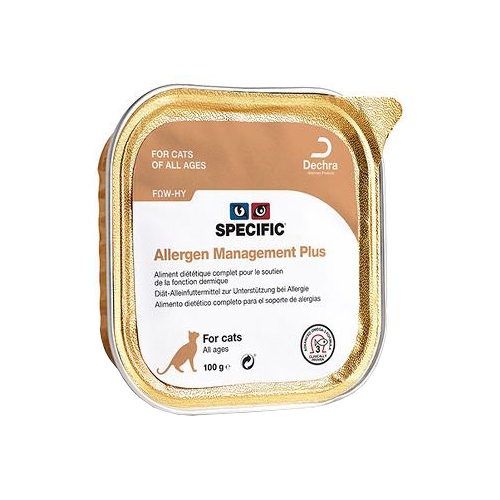 SPECIFIC Allergen Management Plus FOW-HY Katzenfutter - Schälchen - 7 x 100 g von Specific