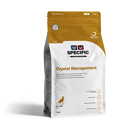 DECHRA Veterinary Products - SPECIFIC FCD Crystal Management - Trockenfutter für Katzen - Mit Omega-3 - Geringerer Salzgehalt - Zur Reduzierung von Struvitsteinen - Erwachsene Tiere - 2kg von SPECIFIC