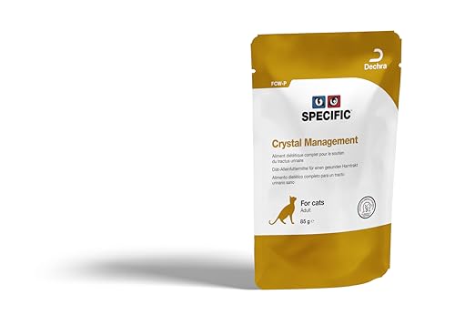 SPECIFIC® Crystal Management (FCW-P) 12 x 85 g - Nassfutter für Katzen - Trägt zur Auflösung von Struvitsteinen bei & beugt Neubildung vor - Geringer Mineralgehalt - DECHRA Veterinary Products von SPECIFIC