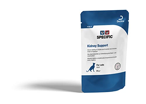 SPECIFIC® Kidney Support (FKW-P) 12x85g - Nassfutter für Katzen - Mit Omega-3 und Krillöl - Reduzierter Proteingehalt zur Entlastung der Nieren - Erwachsene Tiere - DECHRA Veterinary Products von SPECIFIC