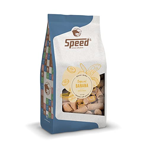 Speed Delicious speedies Banana, Pferdeleckerli mit Bananengeschmack, tropisch-fruchtiger Snack für jedes Pferd, Beste Zutaten, einfach praktisch (1 kg) von Speed horsecare with passion EST. 1963