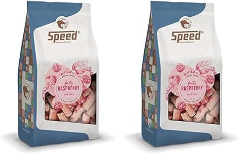 Speed Delicious speedies Raspberry, Pferdeleckerli mit Himbeergeschmack, fruchtiger Snack für jedes Pferd, Beste Zutaten, einfach praktisch (1 kg) (Packung mit 2) von Speed horsecare with passion EST. 1963