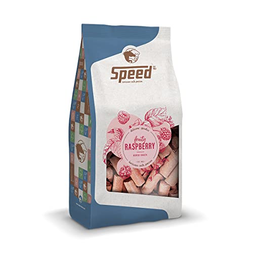 Speed Delicious speedies Raspberry, Pferdeleckerli mit Himbeergeschmack, fruchtiger Snack für jedes Pferd, Beste Zutaten, einfach praktisch (1 kg) von Speed horsecare with passion EST. 1963