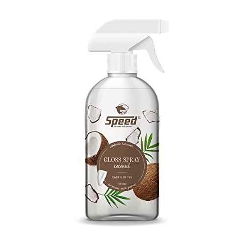 Speed Gloss-Spray Coconut, Schweif- und Mähnenspray für Pferde, mit exotischem Kokosduft, ultraleichte Kämmbarkeit, Perlglanzeffekt, minimiert Haarbruch (0,5 l) von Speed horsecare with passion EST. 1963