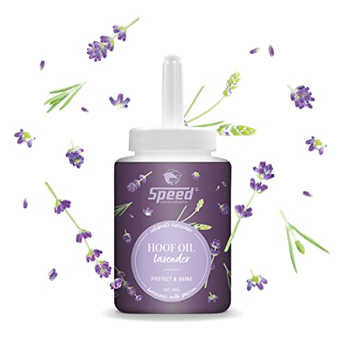 Speed HOOF Oil Lavender, 1 x 450 ml, Huföl für Pferde, mit antibakteriell wirkendem Lavendelöl, fördert widerstandsfähige Pferdehufe, vitalisierender Pflegekomplex von Speed horsecare with passion EST. 1963