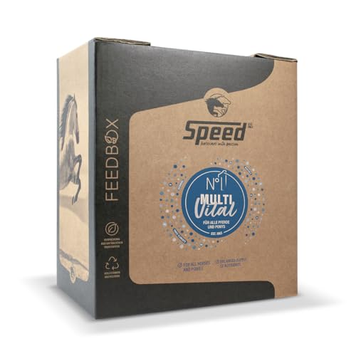 Speed N°1 MultiVital- Feedbox, 12,5 kg, Vitalstoff-Komplex zur Versorgung von Pferden und Ponys mit essenziellen Mineralstoffen, Spurenelementen und Vitaminen von Speed horsecare with passion EST. 1963