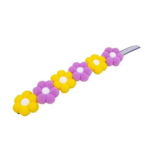 Florale Hundehalskette, buntes Halsband for Katzen, Regenbogen-Katzen-Welpen-Zubehör (Color : C4, Size : L40-45CM) von SpeesY