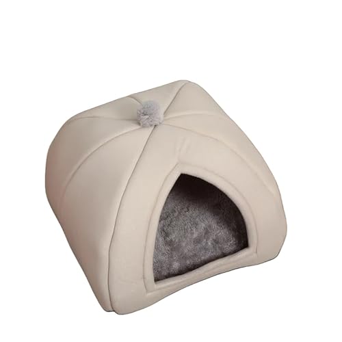 Großes Raumhaus, abnehmbares und waschbares halbgeschlossenes Katzenbett for kleine Hunde, bequemes und weiches Hundezubehör (Color : C1, Size : L) von SpeesY