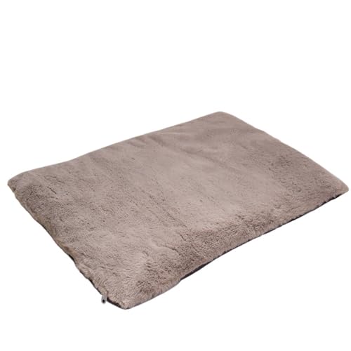 Hundeschlafmatte, warme Haustierbettmatratze, Welpenkatze, Sofadecke for kleine große Hunde, Katzen, Zwinger, waschbar (Color : Brown, Size : L) von SpeesY