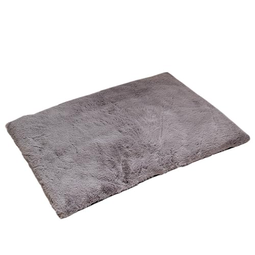 Hundeschlafmatte, warme Haustierbettmatratze, Welpenkatze, Sofadecke for kleine große Hunde, Katzen, Zwinger, waschbar (Color : Gray, Size : M) von SpeesY