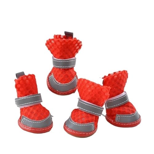 Reflektierende, atmungsaktive Netz-Hundeschuhe for kleine Hunde – Rutschfester Überzug for Welpen, Teddy, Bichon, Chihuahua, York (Color : C7, Size : One Size) von SpeesY