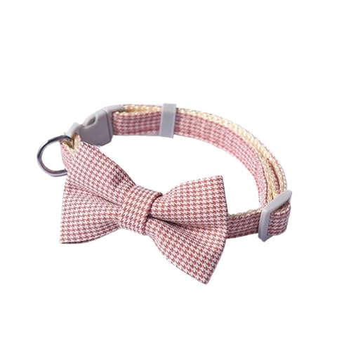 Schleife Plaid Halsband Haustier Welpe Katze Hund Verstellbares Halsband for kleine Hunde Krawatte Fliege Süßes Haustierzubehör (Color : C4) von SpeesY