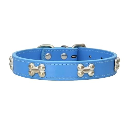 Strapazierfähiges Haustier-Hundehalsband – Heimtierbedarf, Zubehör, Halsband, Halsband for Hunde, Welpen, Mopshalsbänder for kleine große Hunde (Color : Blue, Size : 1.5x30cm) von SpeesY