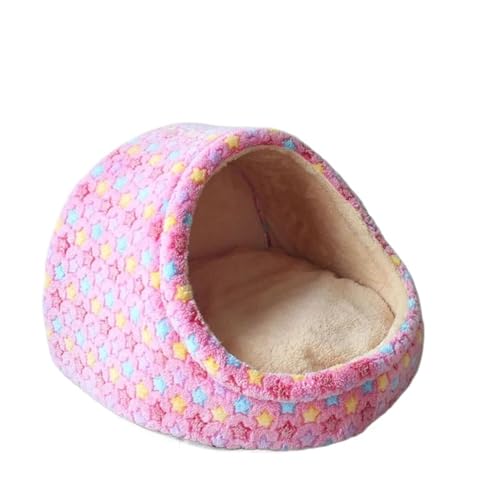 Übergroßes Hundehüttenbett – abnehmbar und waschbar – geschlossene Katzenhütte for den Innenbereich – Heimtierbedarf (Color : PINK, Size : M) von SpeesY