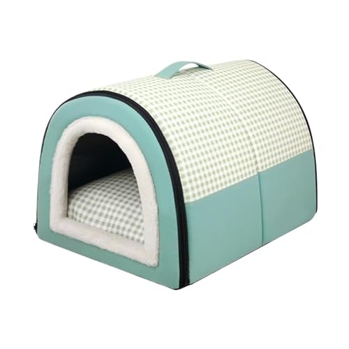 Weiches, gemütliches Haustier-Schlafbett for kleine mittelgroße Hunde und Katzen, faltbares, abnehmbares Welpennest, tragbare Hundehütte, Heimtierbedarf (Color : C2, Size : S-35x27x25cm) von SpeesY