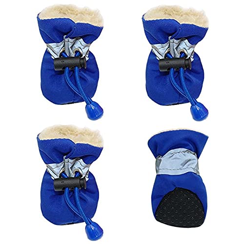 Sperrins 4PCS Hundestiefel rutschfeste Schuhe Hundebaumwollschuhe Pet Paw Protector Für mittelgroße Hunde und Welpen von Sperrins