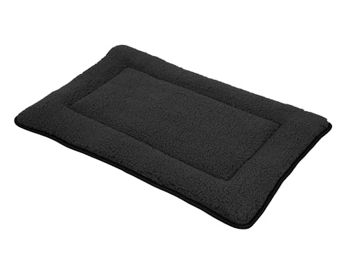 Spetebo Plüsch Haustiermatte waschbar 60 x 40 cm - anthrazit - Hundebett mit Rutschfester Unterseite - Schlafmatte Tierdecke Heimtiermatte Bett Kissen Matte Decke für Hunde und Katzen von Spetebo