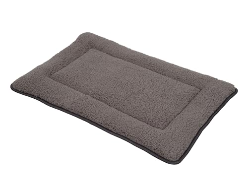 Spetebo Plüsch Haustiermatte waschbar 60 x 40 cm - grau - Hundebett mit Rutschfester Unterseite - Schlafmatte Schlafunterlage Tierdecke Heimtiermatte Bett Kissen Matte Decke für Hunde und Katzen von Spetebo