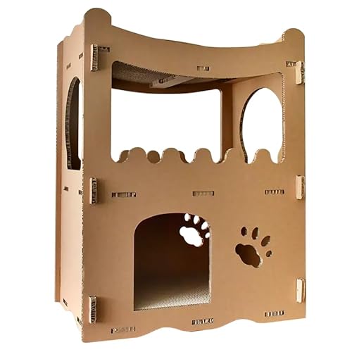Katzenhaus - Nachhaltiges Spielhaus für Katzen - Karton Kratzmöbel Katzen von Spire