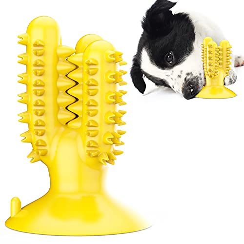 Splooty Paw Gelb Hund Zahnbürste Kauspielzeug,Hundespielzeug Zahnbürste Stick,Zahnreinigung Spielzeug für Hunde,Welpen Zahnen Kauspielzeug, um Ihre Mundgesundheit und Zahnhygiene zu gewährleisten von Splooty Paw