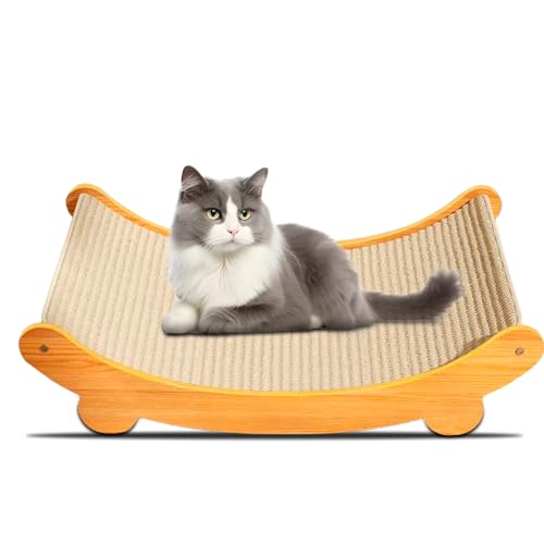 Kratzbretter Katze Geschwungene: Kratzbrett Bogen Kratzpappe für Katzen 39 * 32cm Katzen Kratzbrett Sisal Kratzmatte Katze Pads Katzenliege Katzenkratzbretter, zum Spielen, Schlafen, Kratzen von Sporgo