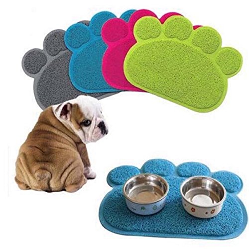 Napfunterlage Hund + Katze Hundenapf Unterlage für Näpfe Katzennapf Futtermatte Vorleger Matte Katzentoilette (30cm x 36cm, pink) von Sporty