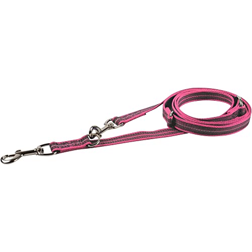 Gummierte Leine, 3-Fach verstellbar - pink, 230 cm (2,3 m) von Herm Sprenger