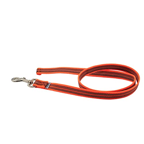 Gummierte Leine ohne Handschlaufe - neon orange, 100 cm (1 m) von Herm Sprenger