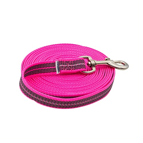 Gummierte Leine ohne Handschlaufe - pink, 500 cm (5 m) von Herm Sprenger