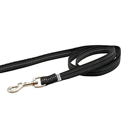 Gummierte Leine ohne Handschlaufe - schwarz, 100 cm (1 m) von Herm Sprenger