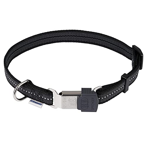 Verstellbares Halsband - reflektierend, schwarz, 30-45 cm von Herm Sprenger