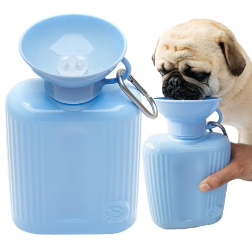 Springer Growler Reise-Hunde-Wasserflasche - 1,247.4 g große Hundewasserflasche mit patentiertem auslaufsicherem Design für Spaziergänge, Wandern und Reisen, BPA-freie Materialien (Himmelblau) von Springer