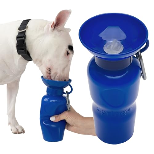 Springer Hundewasserflasche, 625 ml – wie auf Shark Tank und Oprah's Favourite Things 2023 zu sehen – auslaufsicher, BPA-frei, tragbar für Reisen (Indigo) von Springer