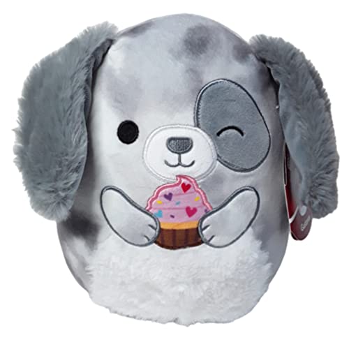 Squishmallow Offizielles Kellytoy Pl schtier f r Hunde, Katzen, Hasen, weich, Pl schtiere (Grau/Pink, Gustavus-Hund, 20,3 cm) von Squishmallows