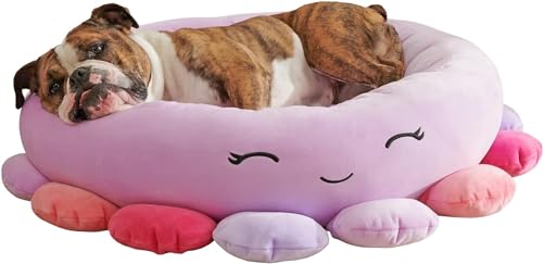 Squishmallows Beula Octopus Haustierbett, 61 cm, ultraweich, offizielles Squishmallows Plüsch-Haustierbett von Squishmallows