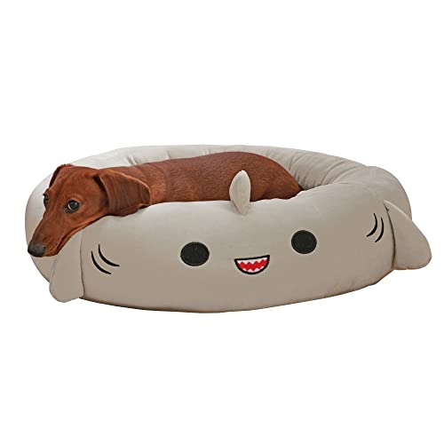 Squishmallows Gordon Shark Haustierbett, 61 cm, mittelgroß, ultraweich, offizielles Plüsch-Haustierbett von Squishmallows