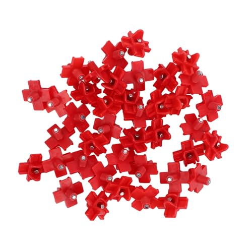 40pcs Hühner Wasserer Brustwarzen Plastikstahl Automatische Geflügelnippel Wasserer mit Bohrer für Eimer -Feeder -Hühnchen -Coop Rot von Srliya