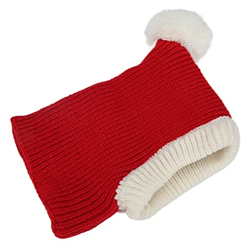 Srliya H Dog Dog Wintermütze Hunde, Rot, Haustier, Weihnachten, Winter, Warme Strickmütze Kleine und Mittelgroße Hunde, Welpen, Katzen, Rot S (Rot) von Srliya